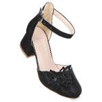 Kiko Kids Zete Kum Simli Kız Çocuk 4 Cm Topuklu Abiye Ayakkabı