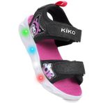Kiko KidsKuruza Günlük Işıklı Cırtlı Kız Çocuk Sandalet Ayakkabı
