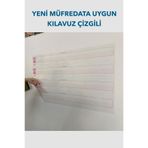 Kılavuz Çizgili Yazı Tahtası Statik Akıllı Kağıt Tahta 100×42 Cm Yeni Müfredata Uygun Şeffaf