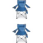 Kılıçaslan Camp Madfox 2'li Chillseat Yastıklı Katlanabilir Kamp Sandalyesi Blue