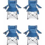 Kılıçaslan Camp Madfox 4'lü Chillseat Yastıklı Katlanabilir Kamp Sandalyesi Blue