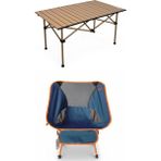 Kılıçaslan Camp Madfox Surface Katlanır Kamp Masası +1 Adet Foldmesh Katlanır Sandalye Navy Spark