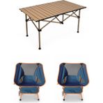 Kılıçaslan Camp Madfox Surface Katlanır Kamp Masası +2 Adet Foldmesh Katlanır Sandalye Navy Spark