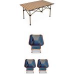 Kılıçaslan Camp Madfox Surface Katlanır Kamp Masası +3 Adet Foldmesh Katlanır Sandalye Navy Spark