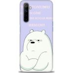 Kılıf Evreni Realme 6 Uyumlu A+ Plus Kılıf + SERAMİK KIRILMAZ EKRAN KORUYUCU 159 - Beyaz Çicek Desenli