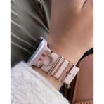 Kılıf House Apple Watch Uyumlu Minnie Charm Aksesuar - Gümüş - Rose - Gold