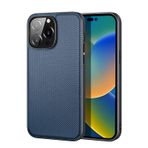 Kılıf IP 14 Pro Max Dokulu Arka Cep Telefonu Kılıfı İnce Hafif Kılıf Sağlam Kaymaz Darbeye Dayanıklı Telefon Kılıfı, Mavi, IP 14 Pro Max