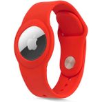 Kılıfist Apple Airtag Silikon Kordon Bileklik Kırmızı