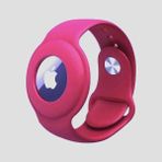 Kılıfist Apple Airtag Silikon Kordon Bileklik Mürdüm