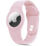 Kılıfist Apple Airtag Silikon Kordon Bileklik Pembe