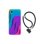 kilifland Alcatel 1 2022 ile Uyumlu Kılıf Ipli Boyun Askılı Desenli Silikon Renk Cümbüşü 1631