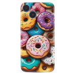 Kılıfland Apple iPhone 13 ve iPhone 14 ile Uyumlu Boutique Baskılı Donut Desenli Kılıf, Renkli