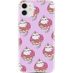Kılıfland Apple iPhone 14 ile Uyumlu Silikon Kılıf, Unicorn Donut Desenli, Pembe