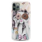 Kılıfland Apple iPhone 14 Pro ile Uyumlu Silikon Kılıf, Resimli Desenli Baskılı, Donut Girl, Renkli