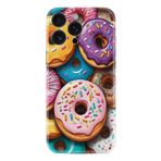 Kılıfland Apple iPhone 16 Pro ile Uyumlu Kılıf, Baskılı Donut Desen, Renkli
