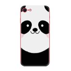 Kılıfland Apple iPhone SE 2022 ile Uyumlu Silikon Kılıf, Sevimli Panda Desen, Beyaz-Pembe
