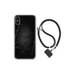 kilifland Apple Iphone X Xs ile Uyumlu Kılıf Silikon Desen Boyun Askılı Dikenli Tel 1779