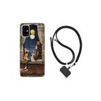 kilifland Casper Via F20 ile Uyumlu Kılıf Desenli Silikon Boyun Askılı Ananas Camera Glass 1358