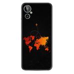 Kılıfland General Mobile GM 23 SE Silikon Kılıf, Desen Özel Seri, İz Bırakan Uçak, Siyah