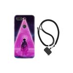 kilifland General Mobile Gm 9 Pro ile Uyumlu Kılıf Ipli Boyun Askılı Desenli Silikon Astro Purple2 1907