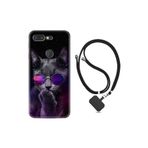 kilifland General Mobile Gm 9 Pro ile Uyumlu Kılıf Ipli Boyun Askılı Desenli Silikon Carisma Cat 1607