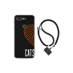 kilifland General Mobile Gm 9 Pro ile Uyumlu Kılıf Ipli Boyun Askılı Desenli Silikon Cats 1792