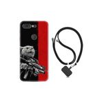 kilifland General Mobile Gm 9 Pro ile Uyumlu Kılıf Ipli Boyun Askılı Desenli Silikon Çılgın Kedi 1674