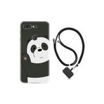 kilifland General Mobile Gm 9 Pro ile Uyumlu Kılıf Ipli Boyun Askılı Desenli Silikon Hello Panda 1709