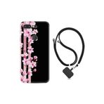 kilifland General Mobile Gm 9 Pro ile Uyumlu Kılıf Ipli Boyun Askılı Desenli Silikon Pink Flowers 3 1393