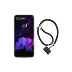 kilifland General Mobile Gm 9 Pro ile Uyumlu Kılıf Ipli Boyun Askılı Desenli Silikon Purple Mountain 1640