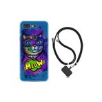 kilifland General Mobile Gm 9 Pro ile Uyumlu Kılıf Ipli Boyun Askılı Desenli Silikon Super Meow 1715