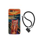 kilifland General Mobile Gm 9 Pro ile Uyumlu Kılıf Ipli Boyun Askılı Desenli Silikon Tablo Cat 1788