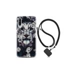 kilifland General Mobile Gm20 Pro ile Uyumlu Kılıf Desenli Silikon Boyun Askılı Flowers Snow Leopard 1335