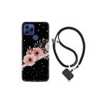 kilifland General Mobile Gm21 ile Uyumlu Kılıf Desenli Silikon Boyun Askılı Flowers Dots 1423