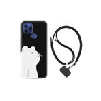 kilifland General Mobile Gm21 ile Uyumlu Kılıf Silikon Desen Boyun Askılı Panda Sevimli 1738