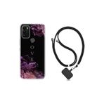 kilifland General Mobile Gm21 Plus ile Uyumlu Kılıf Silikon Desen Boyun Askılı Love Flow 1664