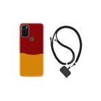 kilifland General Mobile Gm21 Plus ile Uyumlu Kılıf Silikon Desen Boyun Askılı Sarı Kırmızı Boya 1708
