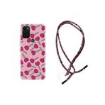 kilifland General Mobile Gm21 Plus Uyumlu ile Uyumlu Kılıf Rasta Ipli Boyun Askılı Desenli Silikon Heart Lollipop 1414
