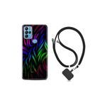 kilifland General Mobile Gm21 Pro ile Uyumlu Kılıf Silikon Desen Boyun Askılı Color Lines 1698