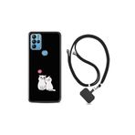 kilifland General Mobile Gm21 Pro ile Uyumlu Kılıf Silikon Desen Boyun Askılı Love Cats 1690