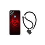 kilifland General Mobile Gm22 ile Uyumlu Kılıf Silikon Desen Boyun Askılı Virus 1654