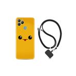 kilifland General Mobile Gm22 Plus ile Uyumlu Kılıf Resimli Desenli Silikon Boyun Askılı Yellow Sweet 1817