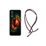 kilifland General Mobile Gm22 Pro Uyumlu ile Uyumlu Kılıf Rasta Ipli Boyun Askılı Desenli Silikon Boks Eldiveni 1763