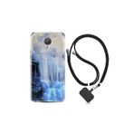 kilifland General Mobile Gm5 Plus ile Uyumlu Kılıf Desenli Silikon Boyun Askılı Blue Moon 1308