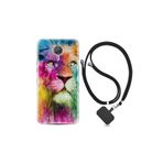 kilifland General Mobile Gm5 Plus ile Uyumlu Kılıf Desenli Silikon Boyun Askılı Colorfull Leon 2 1388