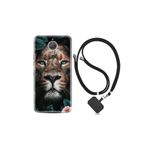kilifland General Mobile Gm5 Plus ile Uyumlu Kılıf Desenli Silikon Boyun Askılı Leon Flowers 1333