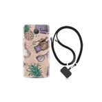 kilifland General Mobile Gm5 Plus ile Uyumlu Kılıf Desenli Silikon Boyun Askılı Monkey Butterfly 1357