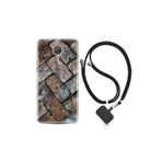 kilifland General Mobile Gm5 Plus ile Uyumlu Kılıf Desenli Silikon Boyun Askılı Retro Stone 1324