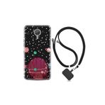 kilifland General Mobile Gm5 Plus ile Uyumlu Kılıf Desenli Silikon Boyun Askılı Space Woman 13mate10lite