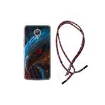 kilifland General Mobile Gm5 Plus ile Uyumlu Kılıf Rasta Ipli Boyun Askılı Desenli Silikon Şahin 1756